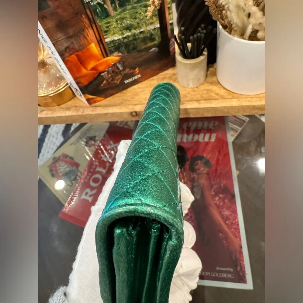 Gucci Green Long Wallet with Horsebit GG